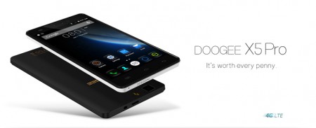 Doogee X5 Pro (fekete, fehér) 4 magos, 2GB RAM, 16 GB ROM, 2 Sim, független, 8MP